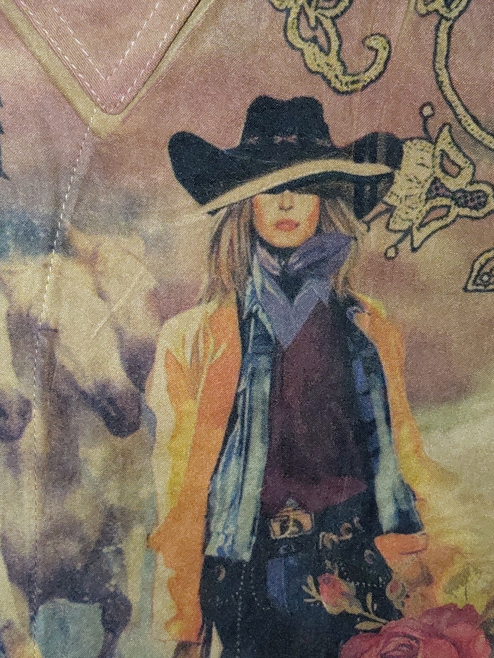 Vinatge Women's Floral Western-Print Button Down Shirt - Fantazia - Picture 5 of 13